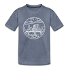 Ohio Toddler T-Shirt - State Design Ohio Toddler Tee - heather blue