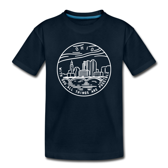 Ohio Toddler T-Shirt - State Design Ohio Toddler Tee - deep navy
