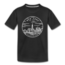 New York Toddler T-Shirt - State Design New York Toddler Tee - black