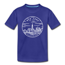 New York Toddler T-Shirt - State Design New York Toddler Tee - royal blue