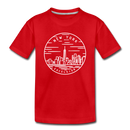 New York Toddler T-Shirt - State Design New York Toddler Tee - red