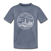 New York Toddler T-Shirt - State Design New York Toddler Tee - heather blue