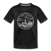 New York Toddler T-Shirt - State Design New York Toddler Tee - charcoal gray