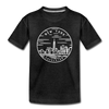 New York Toddler T-Shirt - State Design New York Toddler Tee - charcoal gray