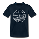 New York Toddler T-Shirt - State Design New York Toddler Tee - deep navy