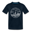 New York Toddler T-Shirt - State Design New York Toddler Tee - deep navy