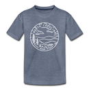 North Carolina Toddler T-Shirt - State Design North Carolina Toddler Tee - heather blue