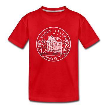 Rhode Island Toddler T-Shirt - State Design Rhode Island Toddler Tee - red