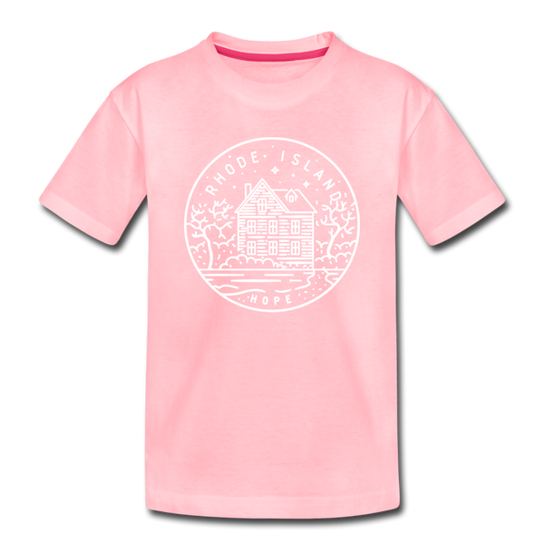 Rhode Island Toddler T-Shirt - State Design Rhode Island Toddler Tee - pink