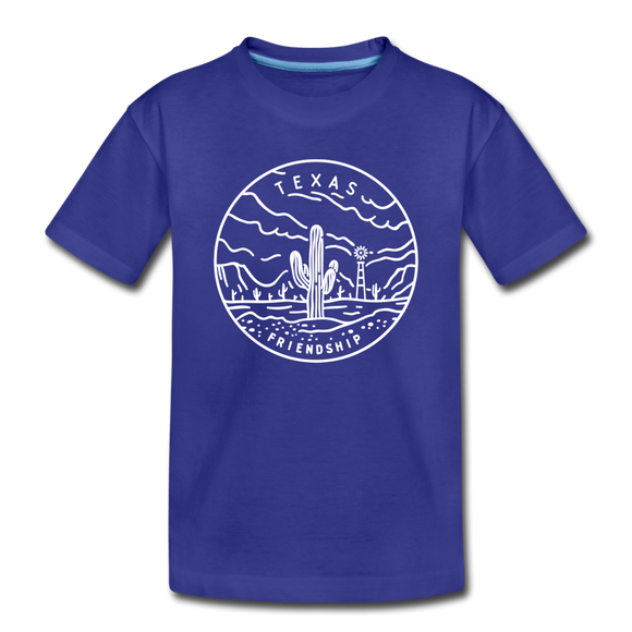 Texas Toddler T-Shirt - State Design Texas Toddler Tee - royal blue