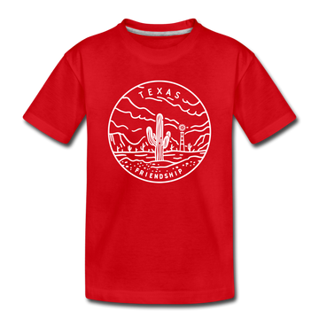 Texas Toddler T-Shirt - State Design Texas Toddler Tee - red