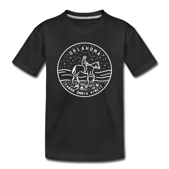 Oklahoma Toddler T-Shirt - State Design Oklahoma Toddler Tee - black