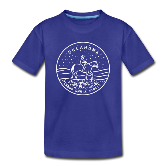 Oklahoma Toddler T-Shirt - State Design Oklahoma Toddler Tee - royal blue