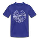 Oregon Toddler T-Shirt - State Design Oregon Toddler Tee - royal blue