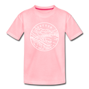 Oregon Toddler T-Shirt - State Design Oregon Toddler Tee - pink