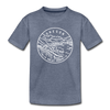 Oregon Toddler T-Shirt - State Design Oregon Toddler Tee - heather blue