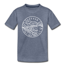 Oregon Toddler T-Shirt - State Design Oregon Toddler Tee - heather blue