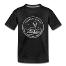 Pennsylvania Toddler T-Shirt - State Design Pennsylvania Toddler Tee - charcoal gray