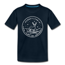 Pennsylvania Toddler T-Shirt - State Design Pennsylvania Toddler Tee - deep navy