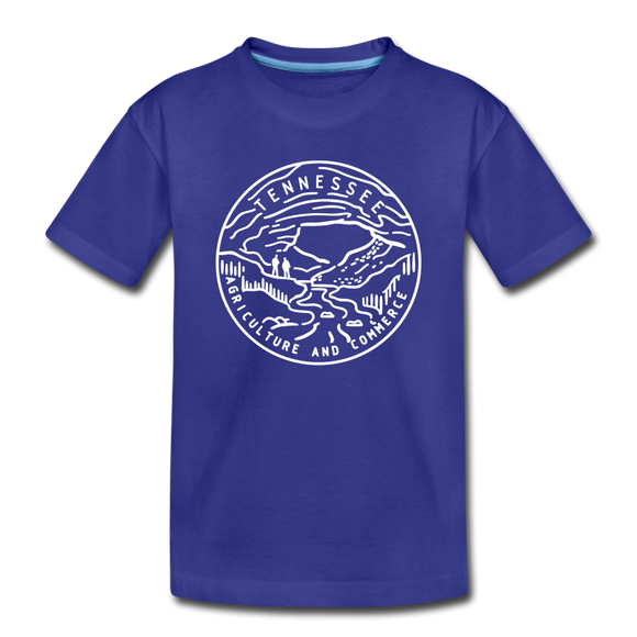 Tennessee Toddler T-Shirt - State Design Tennessee Toddler Tee - royal blue