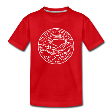 Tennessee Toddler T-Shirt - State Design Tennessee Toddler Tee - red