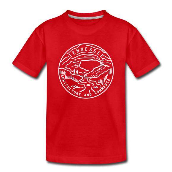 Tennessee Toddler T-Shirt - State Design Tennessee Toddler Tee - red