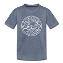 Tennessee Toddler T-Shirt - State Design Tennessee Toddler Tee - heather blue