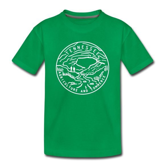 Tennessee Toddler T-Shirt - State Design Tennessee Toddler Tee - kelly green