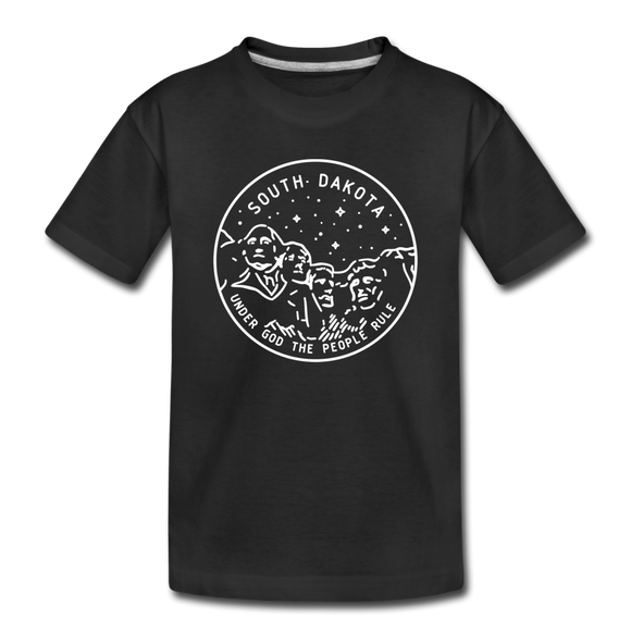 South Dakota Toddler T-Shirt - State Design South Dakota Toddler Tee - black