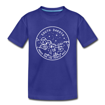 South Dakota Toddler T-Shirt - State Design South Dakota Toddler Tee - royal blue