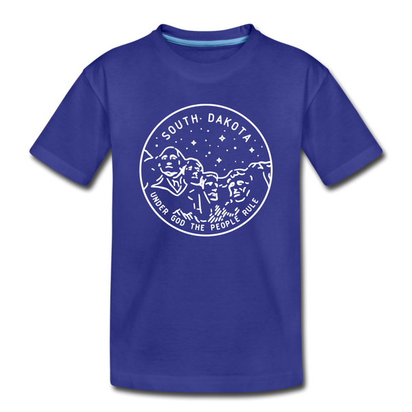 South Dakota Toddler T-Shirt - State Design South Dakota Toddler Tee - royal blue