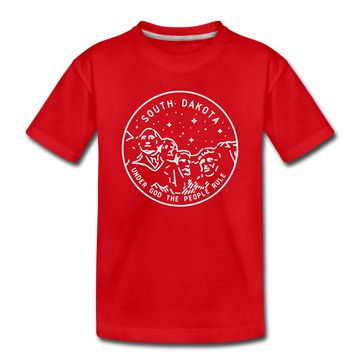 South Dakota Toddler T-Shirt - State Design South Dakota Toddler Tee - red