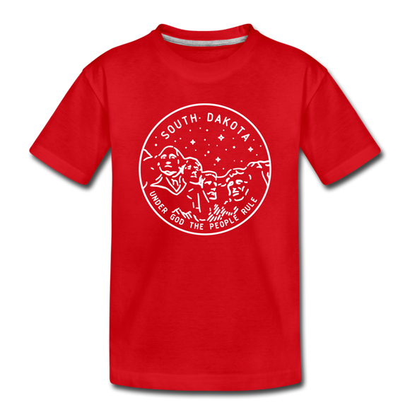 South Dakota Toddler T-Shirt - State Design South Dakota Toddler Tee - red