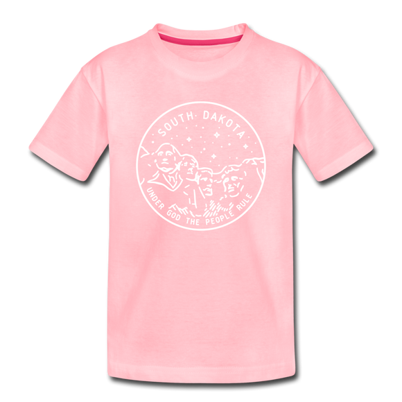 South Dakota Toddler T-Shirt - State Design South Dakota Toddler Tee - pink