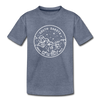 South Dakota Toddler T-Shirt - State Design South Dakota Toddler Tee - heather blue