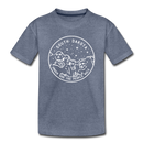 South Dakota Toddler T-Shirt - State Design South Dakota Toddler Tee - heather blue