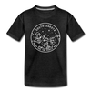 South Dakota Toddler T-Shirt - State Design South Dakota Toddler Tee - charcoal gray