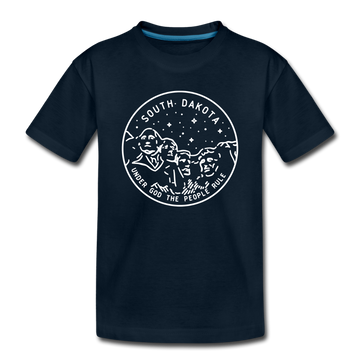 South Dakota Toddler T-Shirt - State Design South Dakota Toddler Tee - deep navy