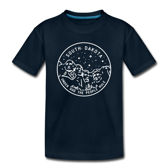 South Dakota Toddler T-Shirt - State Design South Dakota Toddler Tee - deep navy