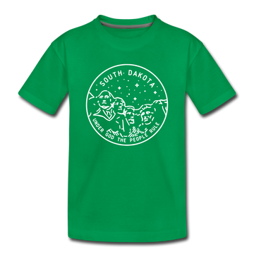 South Dakota Toddler T-Shirt - State Design South Dakota Toddler Tee - kelly green