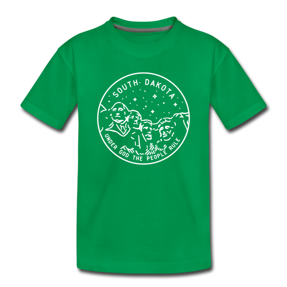 South Dakota Toddler T-Shirt - State Design South Dakota Toddler Tee - kelly green