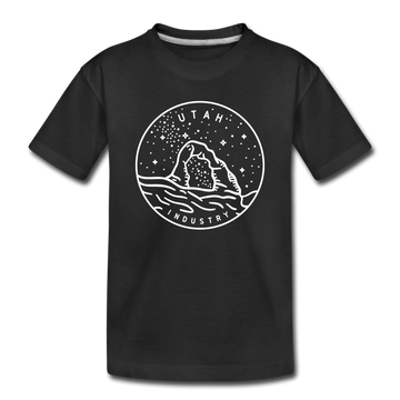 Utah Toddler T-Shirt - State Design Utah Toddler Tee - black
