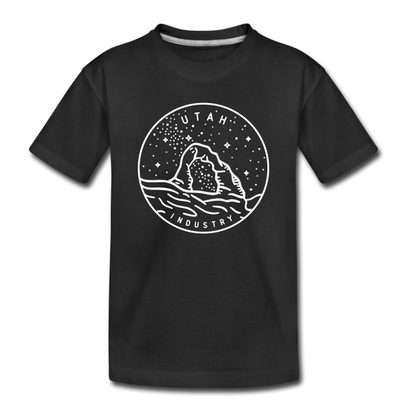 Utah Toddler T-Shirt - State Design Utah Toddler Tee - black