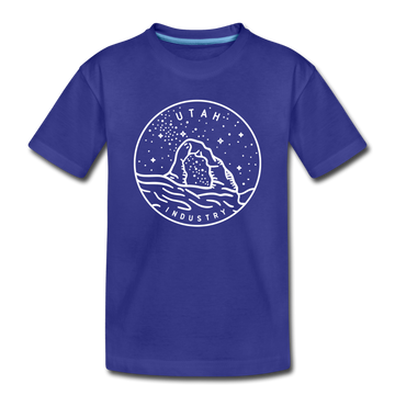 Utah Toddler T-Shirt - State Design Utah Toddler Tee - royal blue
