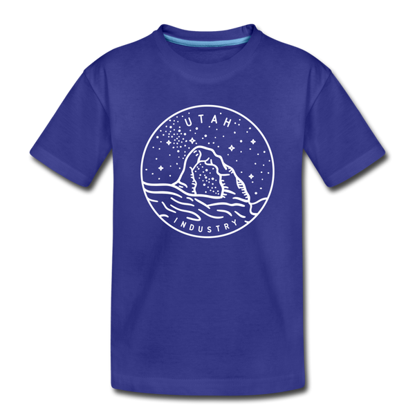 Utah Toddler T-Shirt - State Design Utah Toddler Tee - royal blue