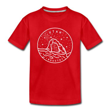 Utah Toddler T-Shirt - State Design Utah Toddler Tee - red