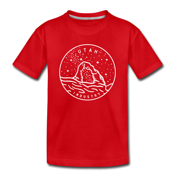 Utah Toddler T-Shirt - State Design Utah Toddler Tee - red