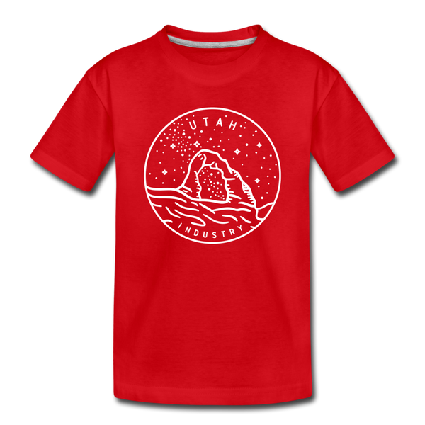 Utah Toddler T-Shirt - State Design Utah Toddler Tee - red