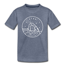 Utah Toddler T-Shirt - State Design Utah Toddler Tee - heather blue