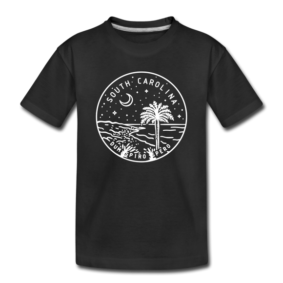 South Carolina Toddler T-Shirt - State Design South Carolina Toddler Tee - black